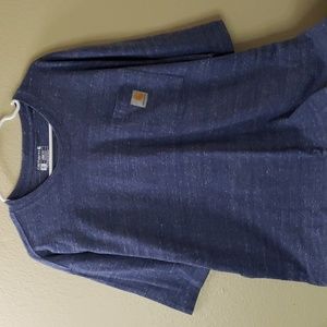 Carhartt mens tall XL blue/white shirt
